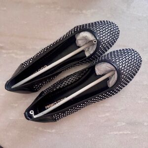 NWT Black Net Ballet Flatw with Rhinestones - Size 6M